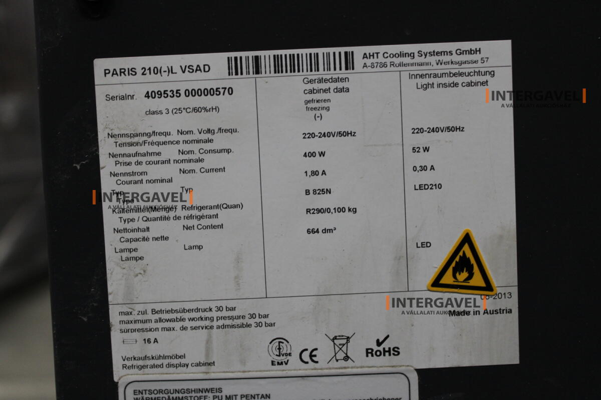 AHT fagyasztó ( Paris 210(-)L VSAD) 2