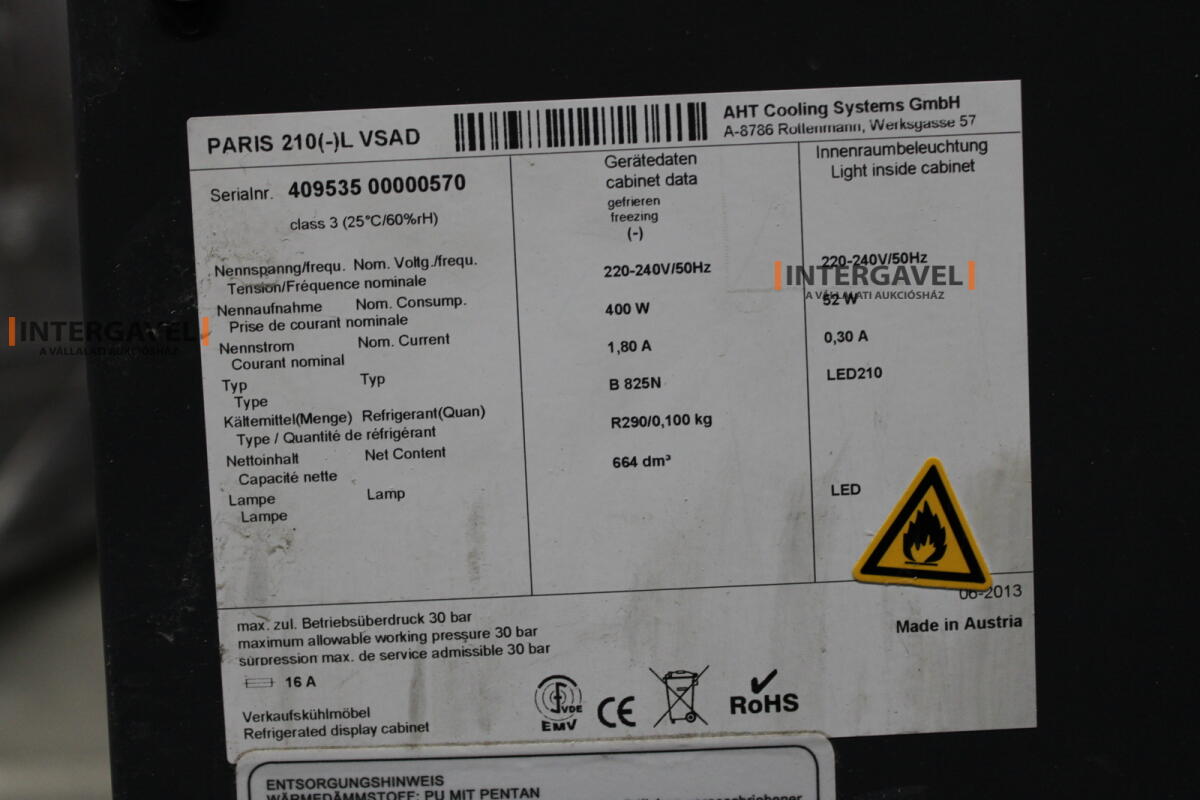 AHT fagyasztó ( Paris 210(-)L VSAD) 2