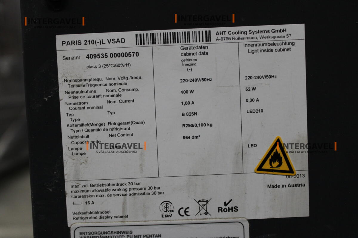 AHT fagyasztó ( Paris 210(-)L VSAD) 2