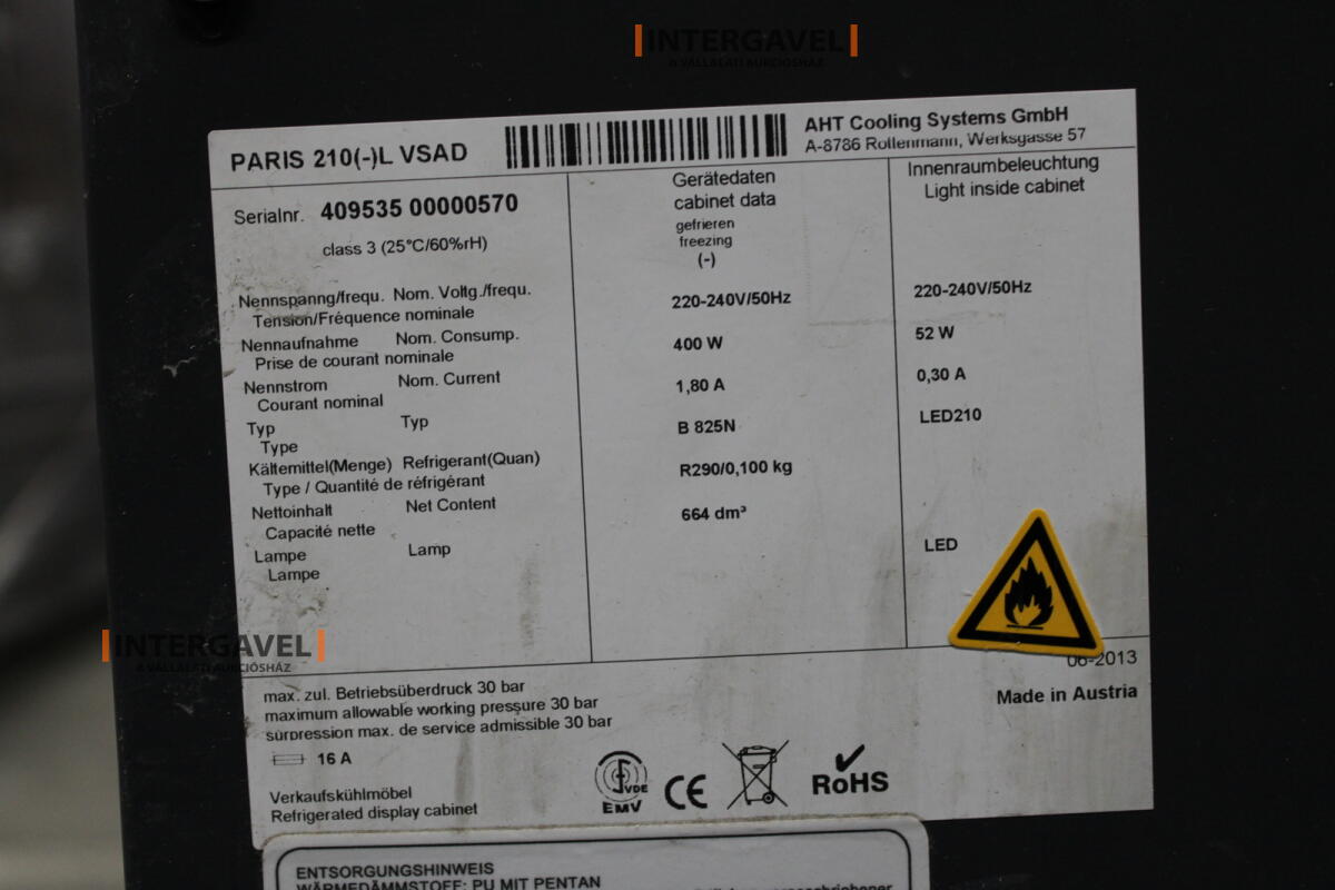 AHT fagyasztó ( Paris 210(-)L VSAD) 2