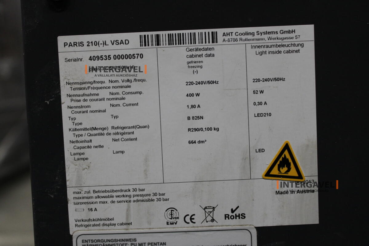 AHT fagyasztó ( Paris 210(-)L VSAD) 2