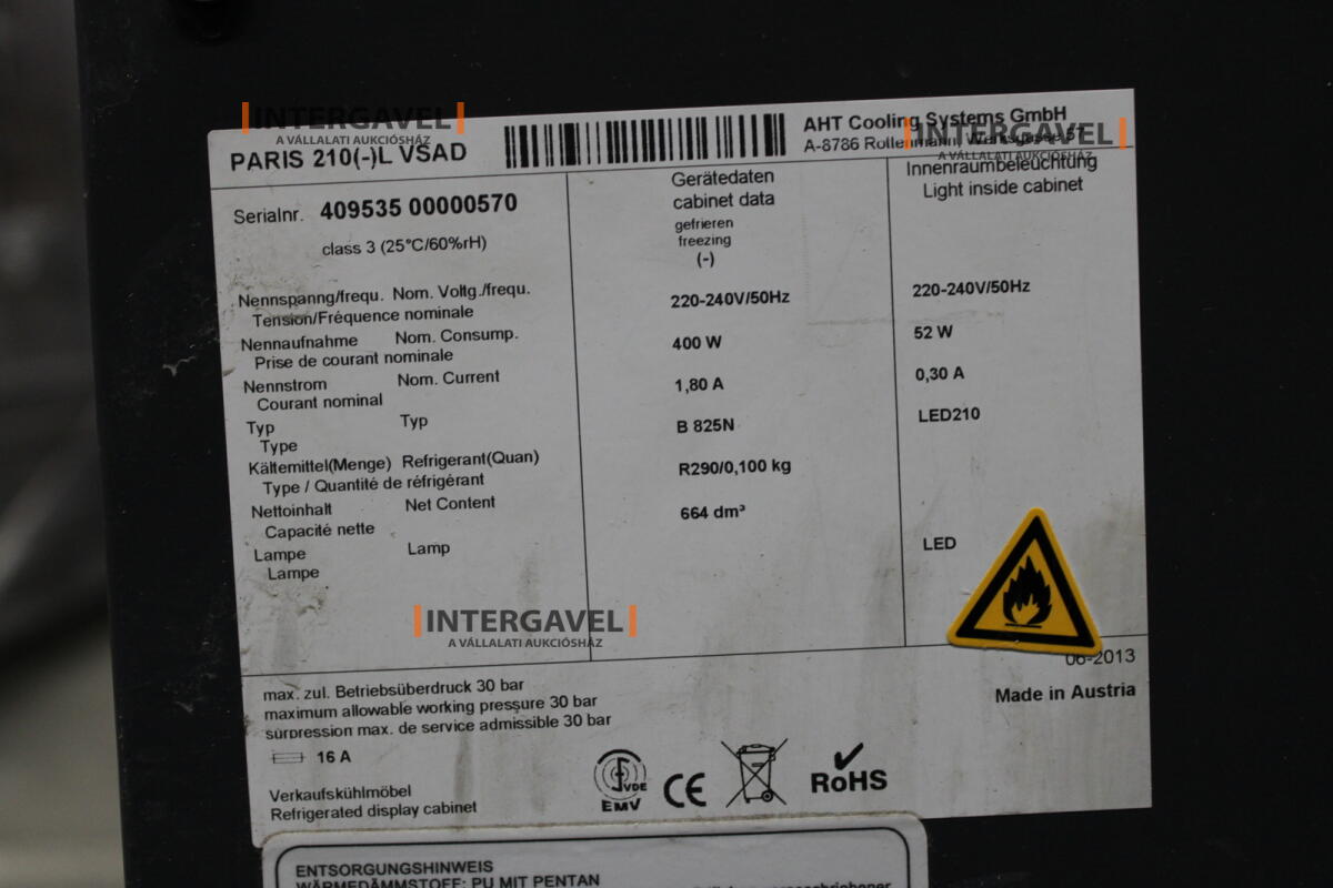 AHT fagyasztó ( Paris 210(-)L VSAD) 2