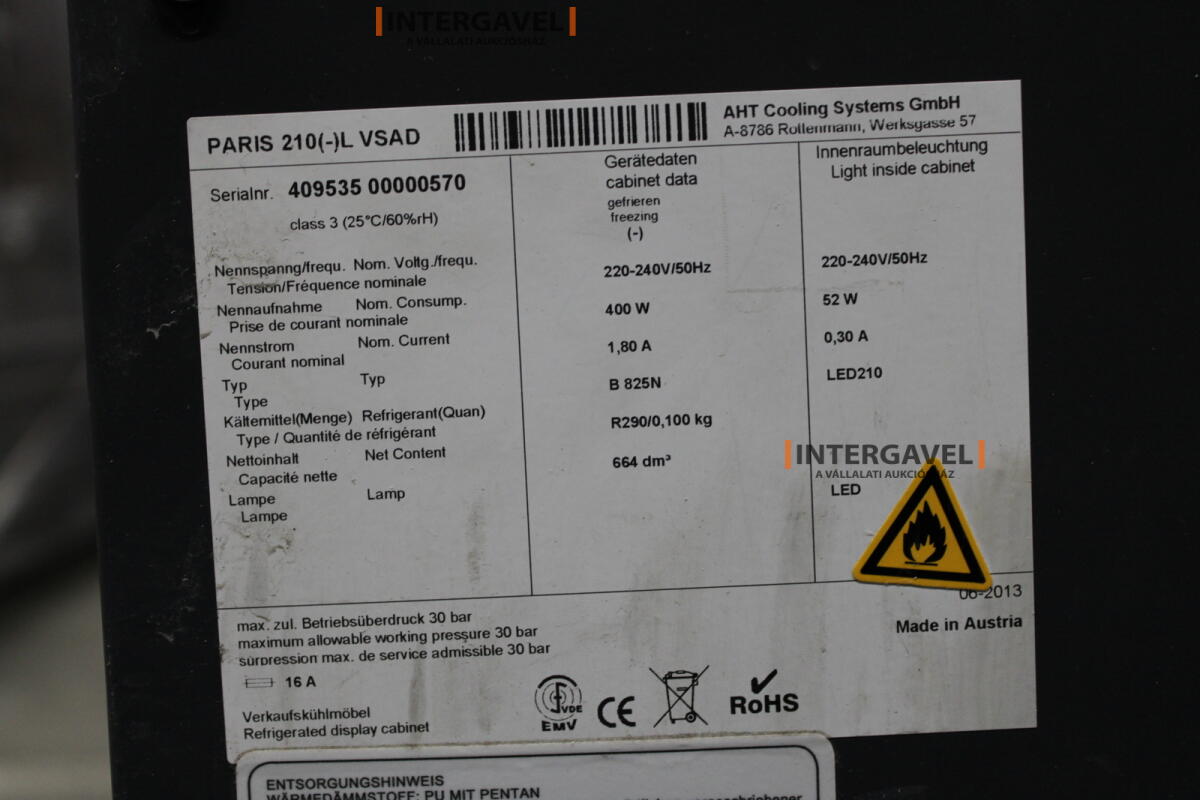 AHT fagyasztó ( Paris 210(-)L VSAD) 2