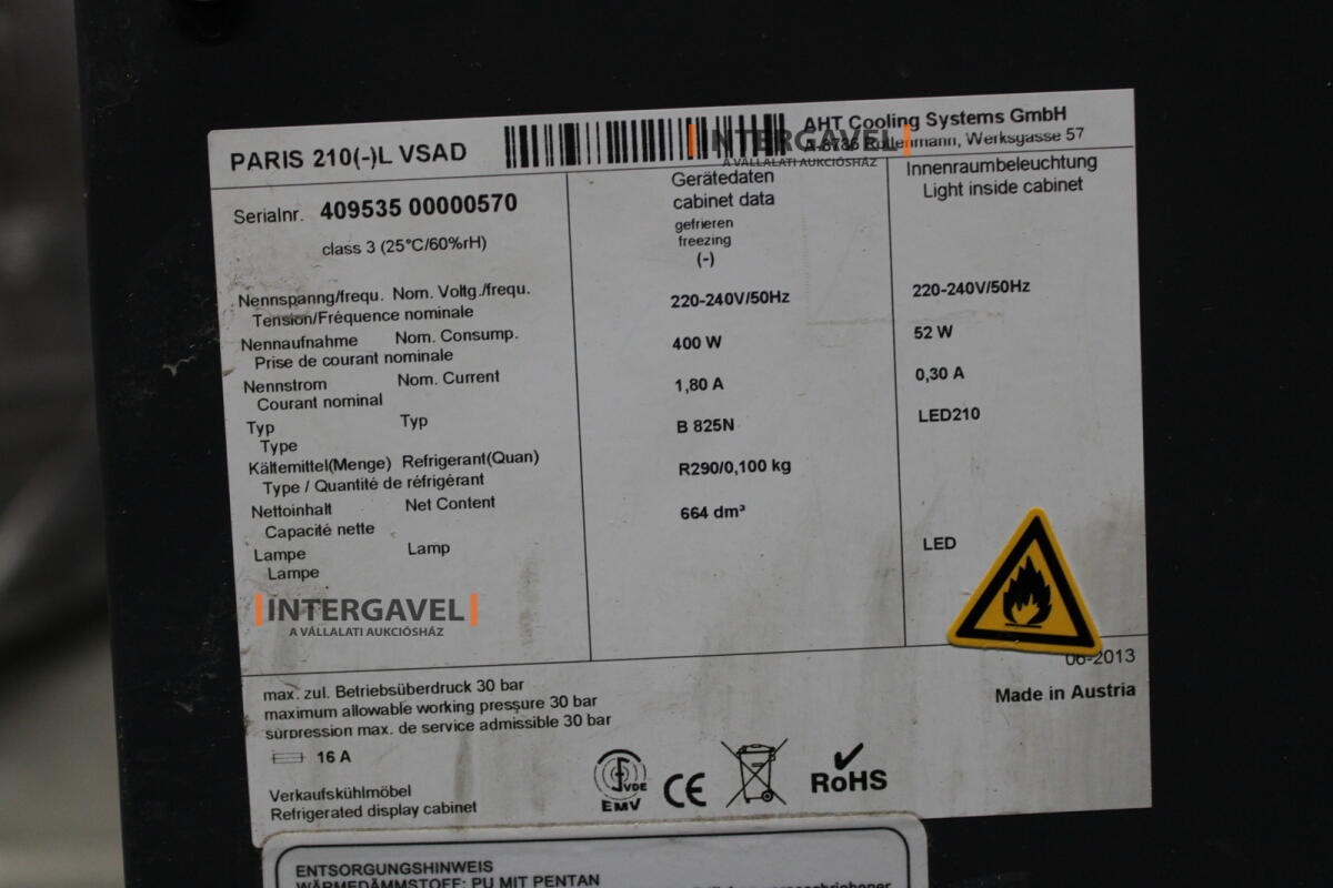 AHT fagyasztó ( Paris 210(-)L VSAD) 2