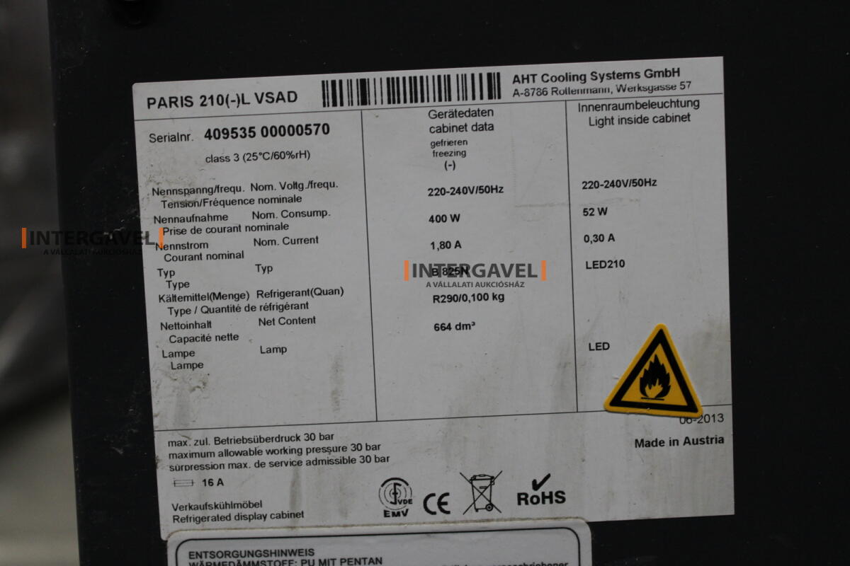 AHT fagyasztó ( Paris 210(-)L VSAD) 2