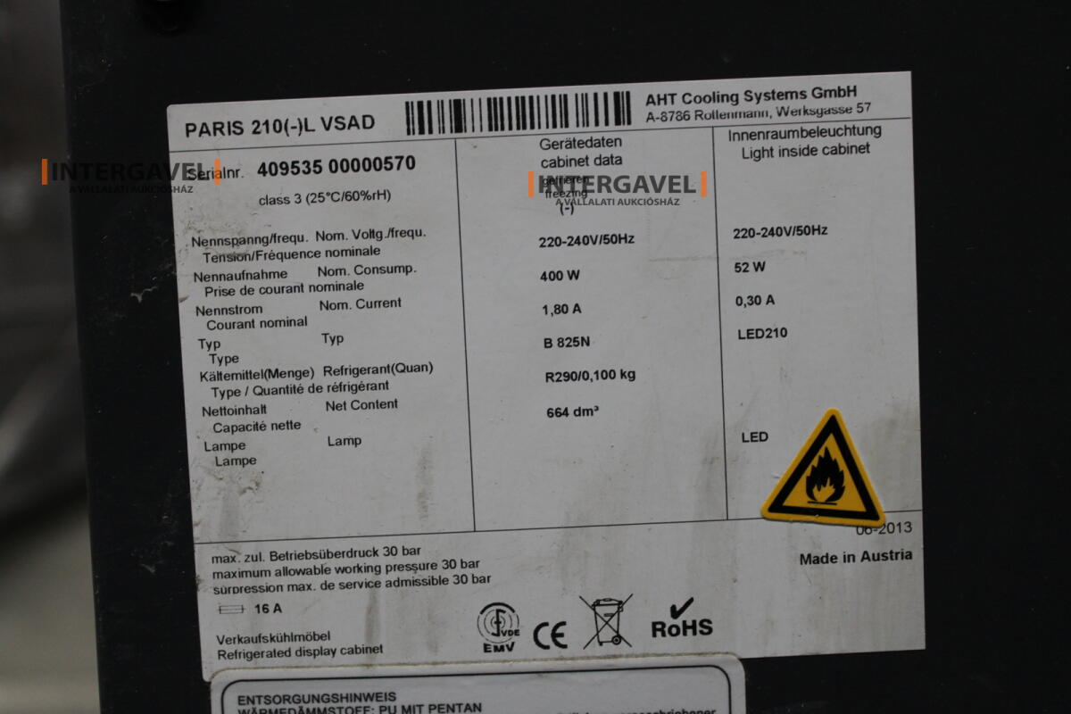 AHT fagyasztó ( Paris 210(-)L VSAD) 2