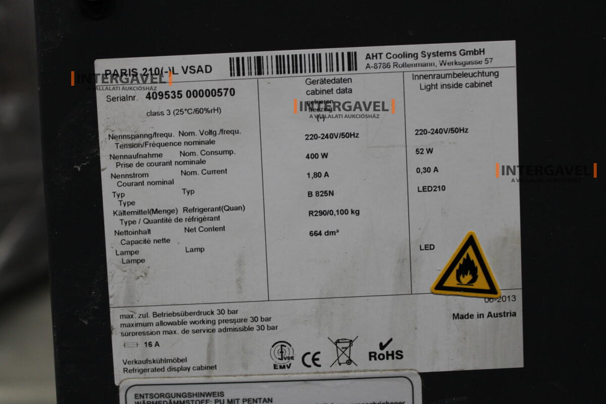 AHT fagyasztó ( Paris 210(-)L VSAD) 2