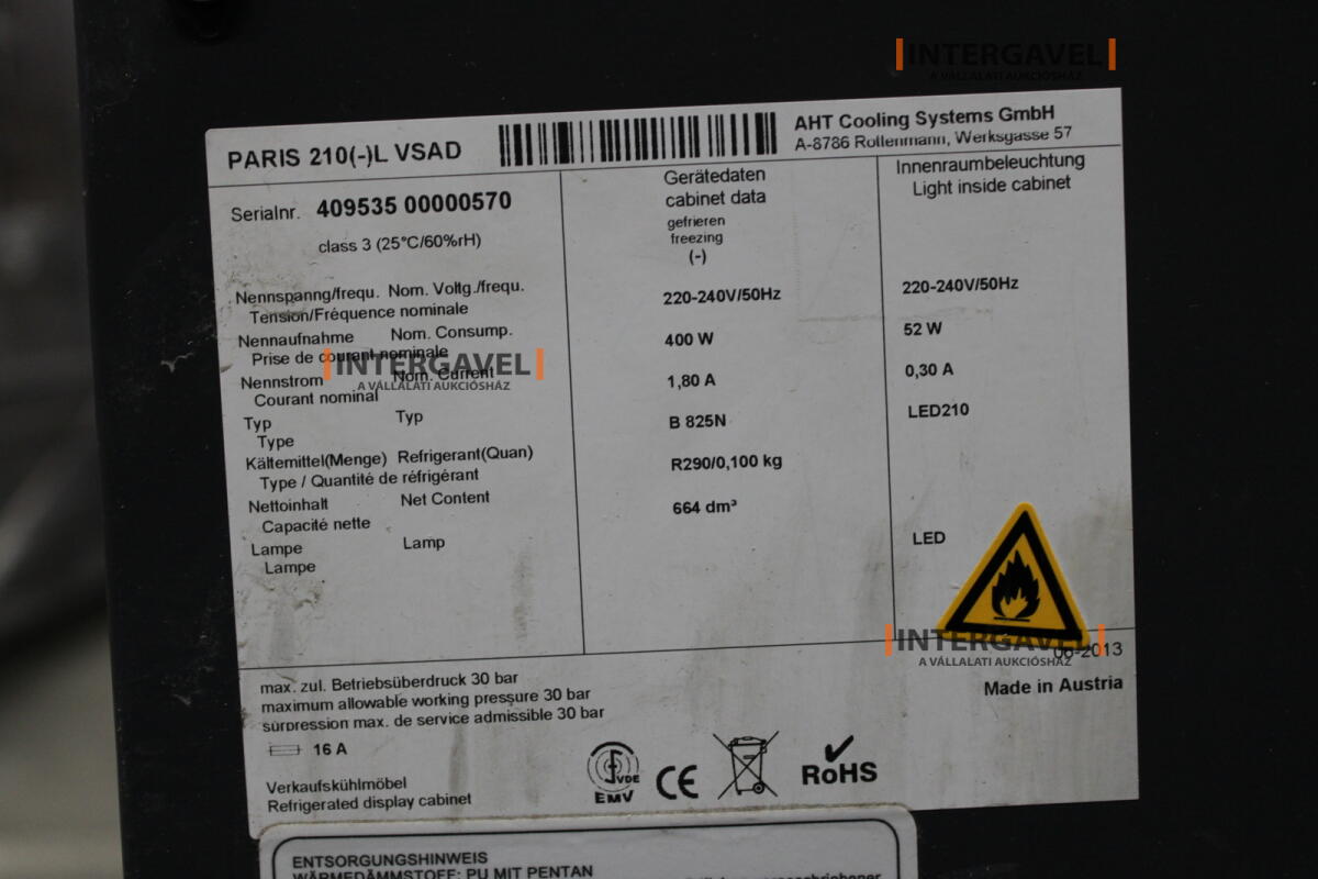 AHT fagyasztó ( Paris 210(-)L VSAD) 2