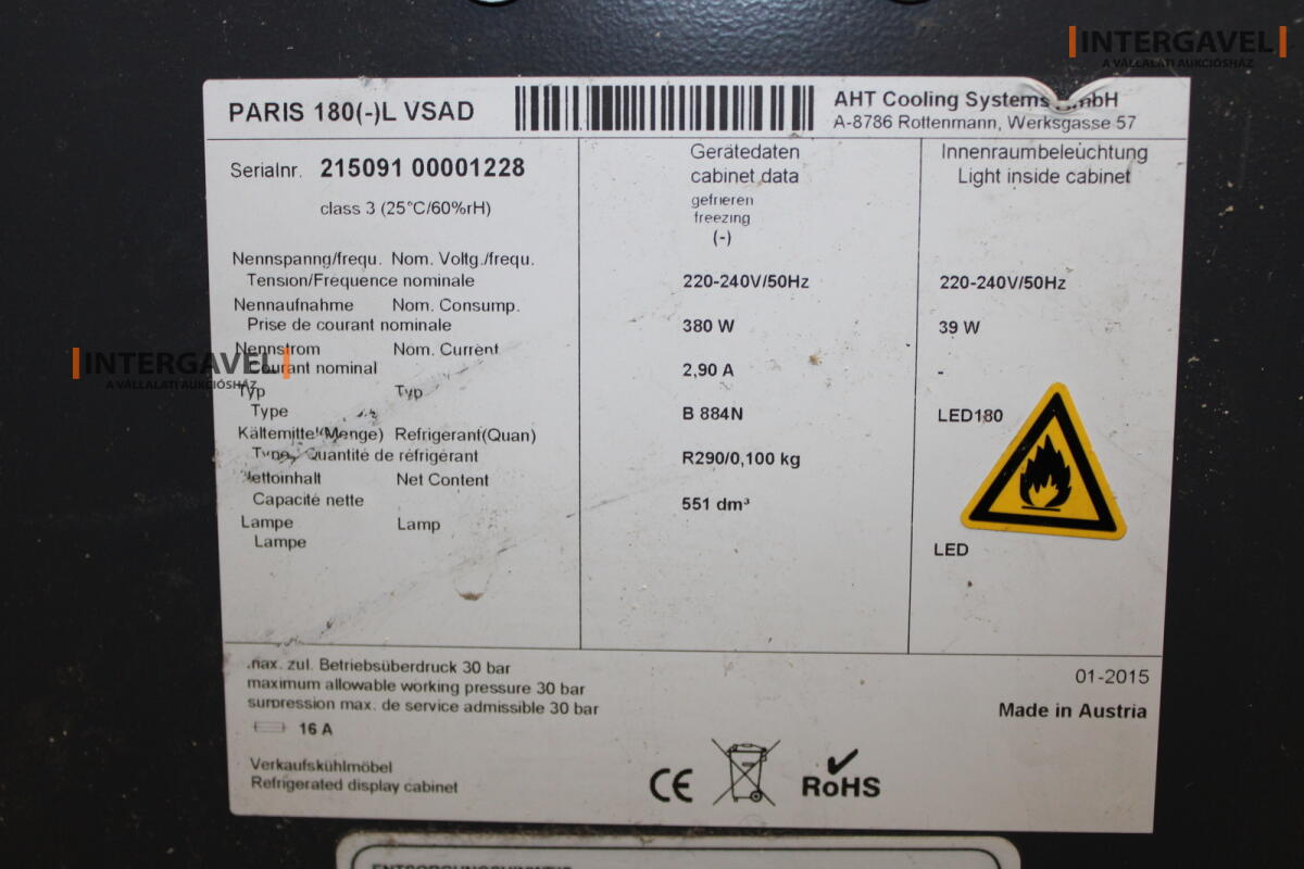 AHT fagyasztó ( Paris 180(-)L VSAD) 2