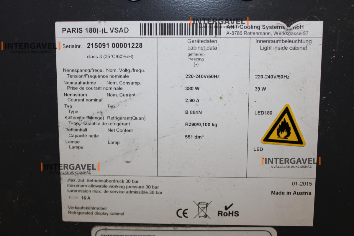 AHT fagyasztó ( Paris 180(-)L VSAD) 2