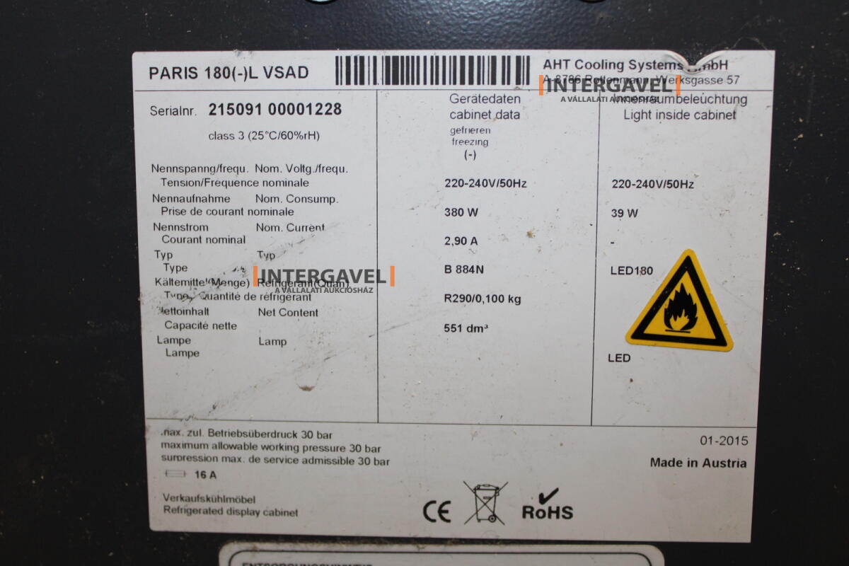 AHT fagyasztó ( Paris 180(-)L VSAD) 2