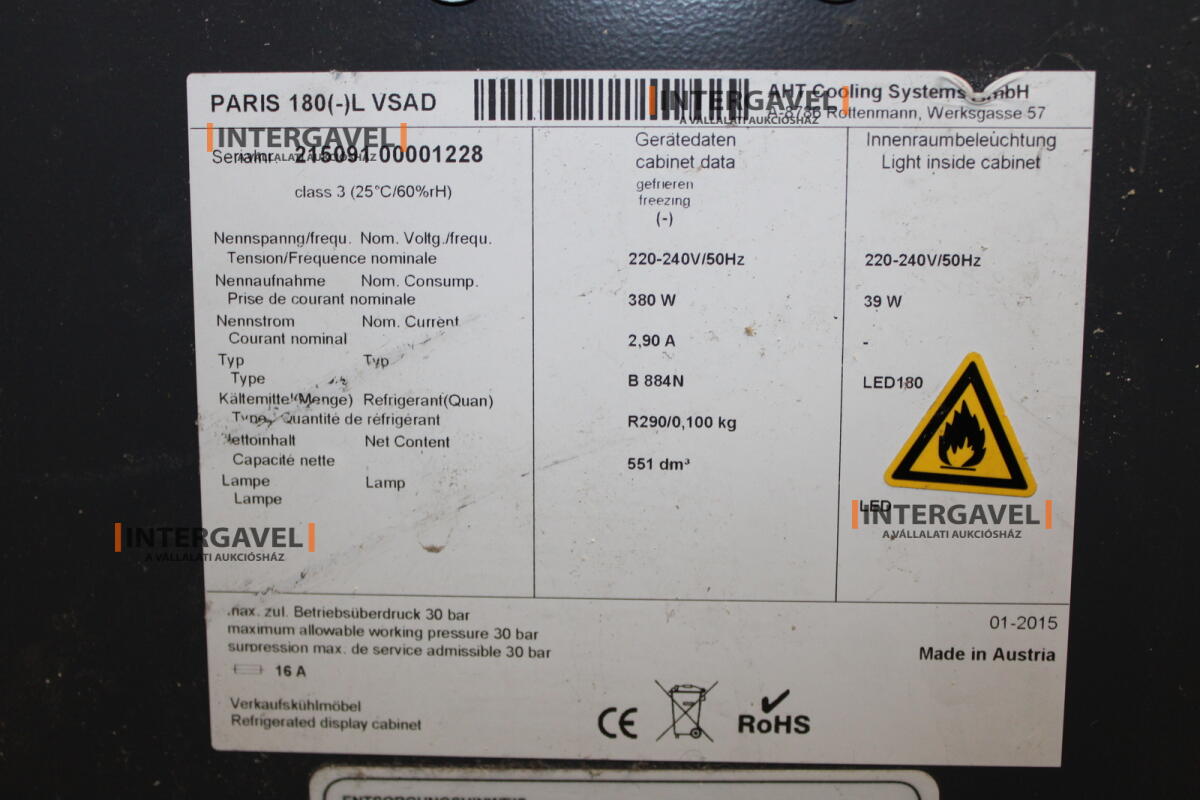 AHT fagyasztó ( Paris 180(-)L VSAD) 2