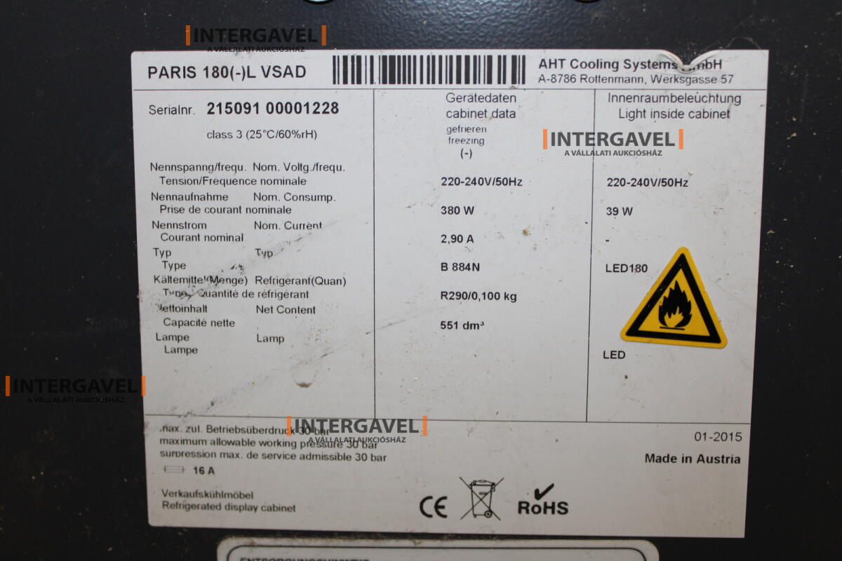 AHT fagyasztó ( Paris 180(-)L VSAD) 2