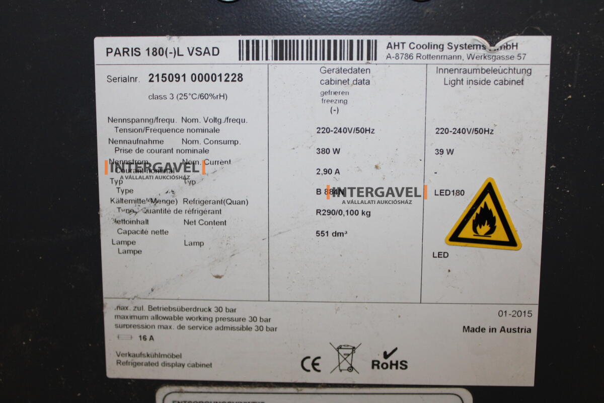 AHT fagyasztó ( Paris 180(-)L VSAD) 2