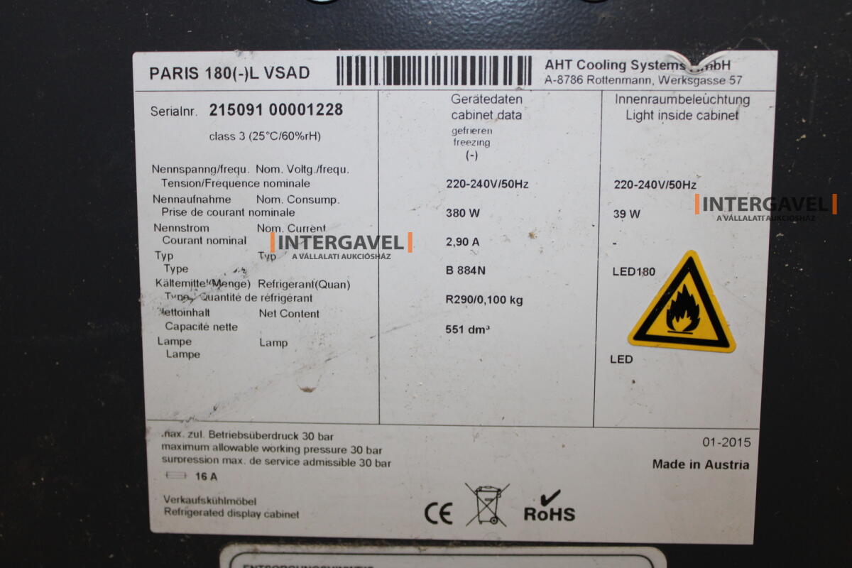 AHT fagyasztó ( Paris 180(-)L VSAD) 2