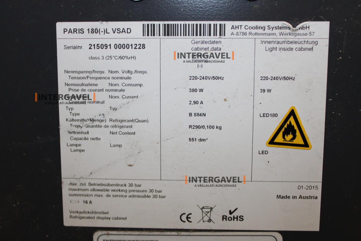 AHT fagyasztó ( Paris 180(-)L VSAD) 2