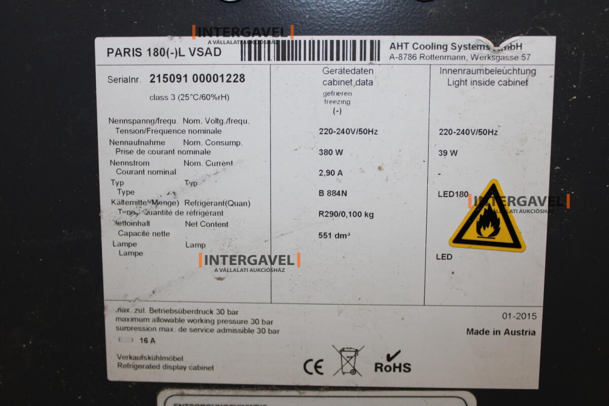 AHT fagyasztó ( Paris 180(-)L VSAD) 2