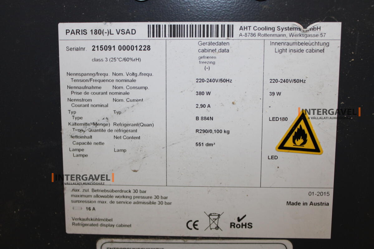 AHT fagyasztó ( Paris 180(-)L VSAD) 2