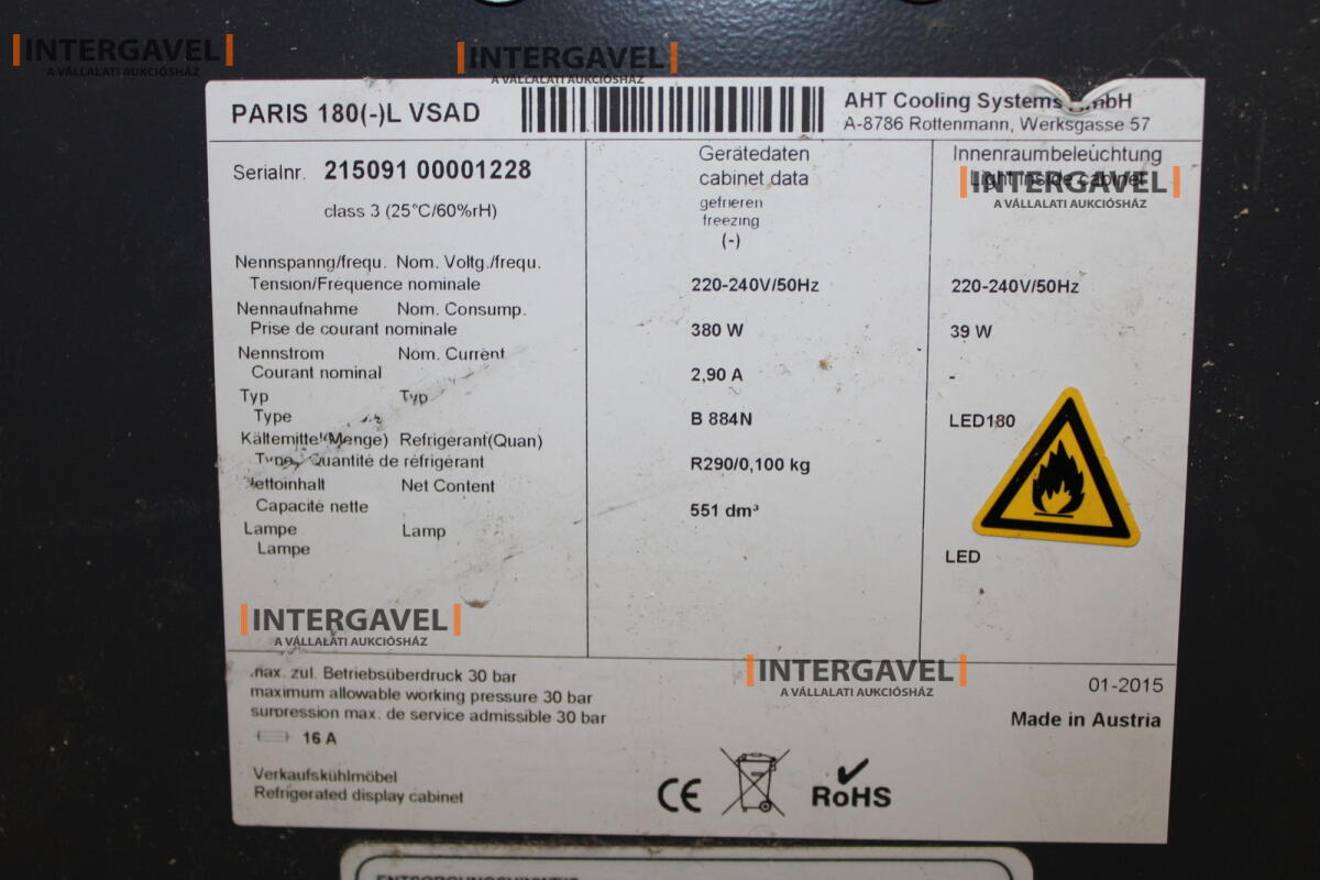 AHT fagyasztó ( Paris 180(-)L VSAD) 2
