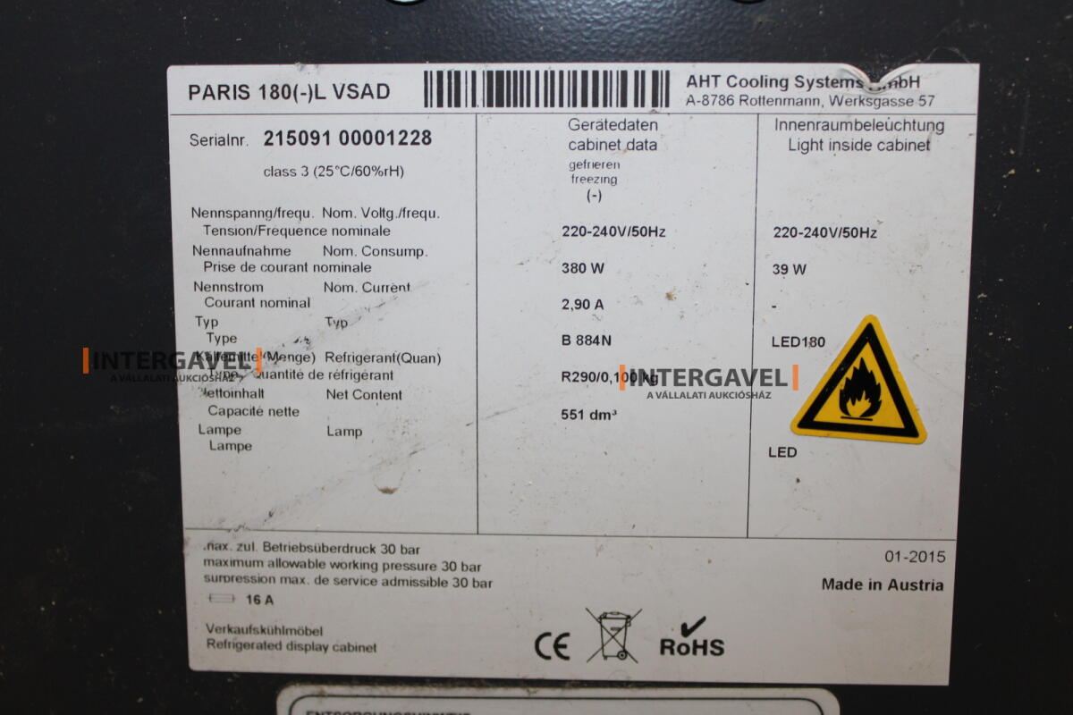 AHT fagyasztó ( Paris 180(-)L VSAD) 2