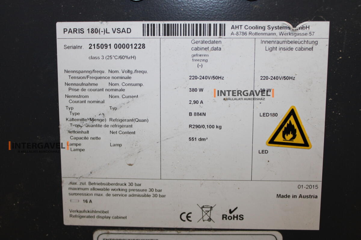 AHT fagyasztó ( Paris 180(-)L VSAD) 2