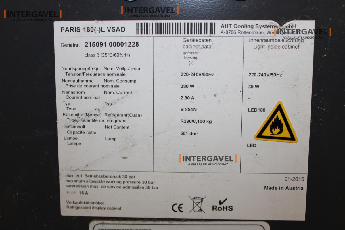 AHT fagyasztó ( Paris 180(-)L VSAD) 2