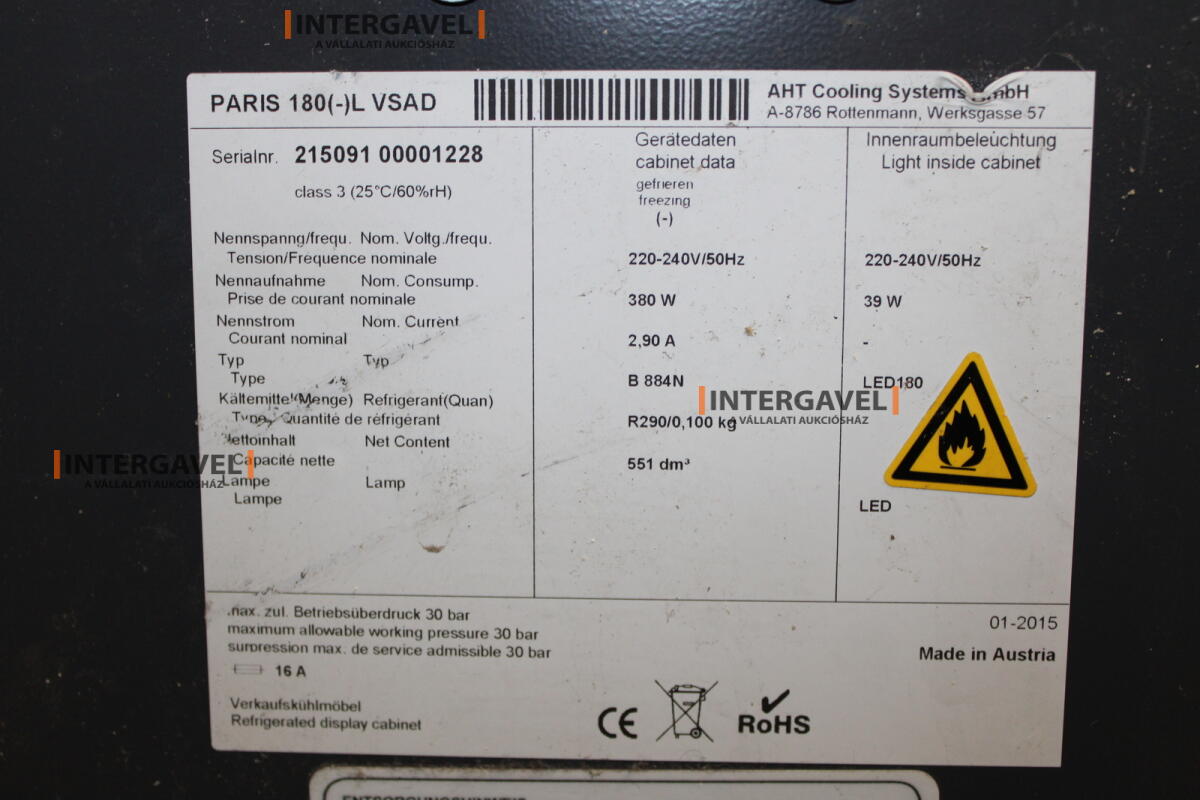 AHT fagyasztó ( Paris 180(-)L VSAD) 2