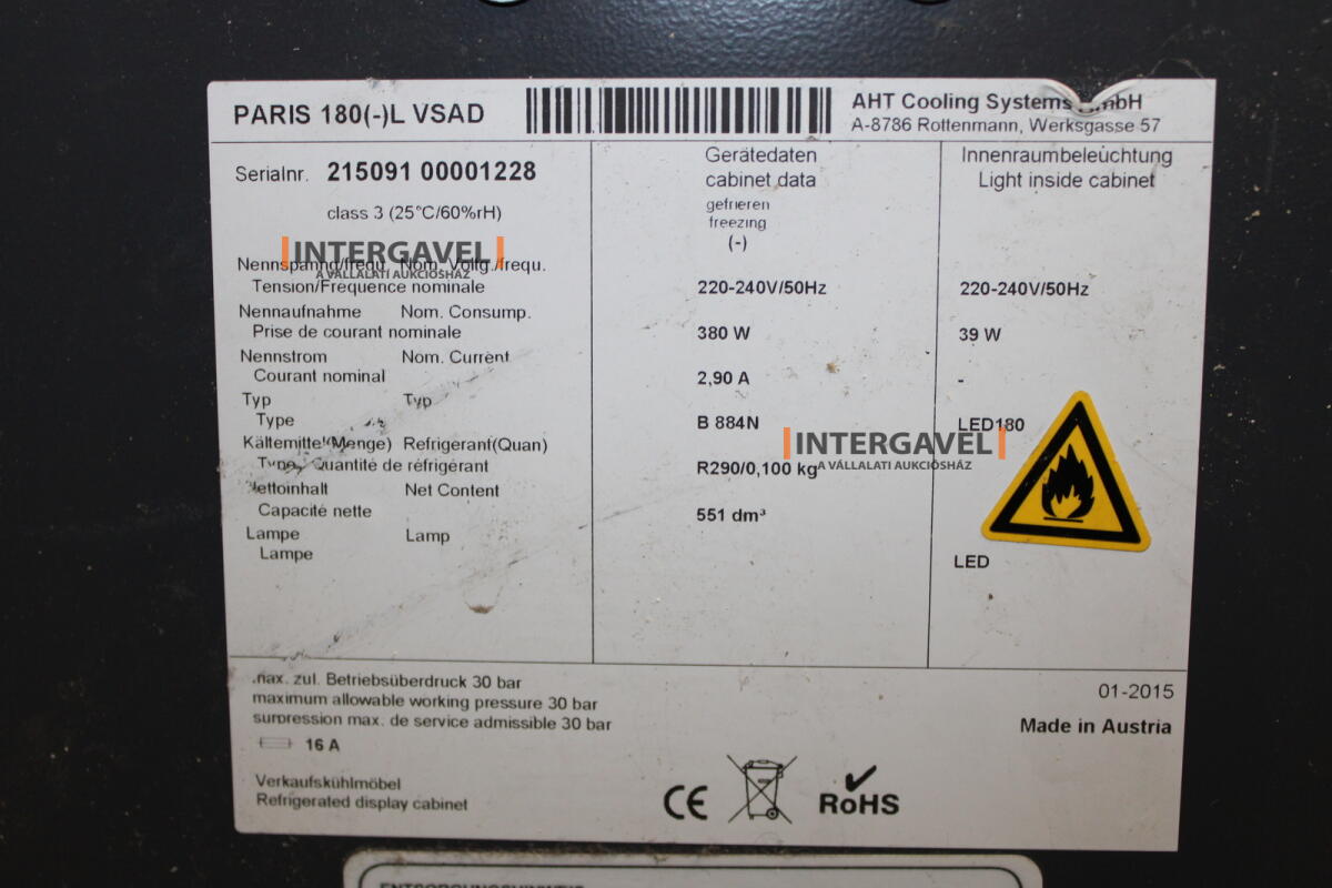 AHT fagyasztó ( Paris 180(-)L VSAD) 2