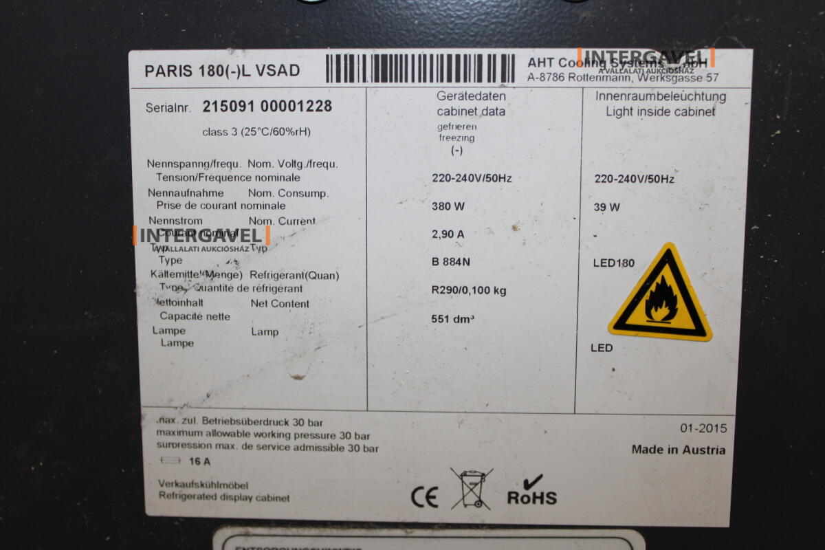 AHT fagyasztó ( Paris 180(-)L VSAD) 2