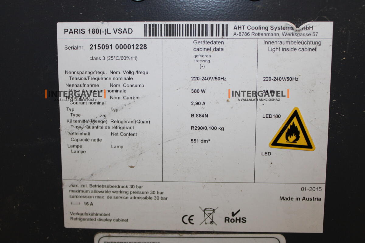 AHT fagyasztó ( Paris 180(-)L VSAD) 2