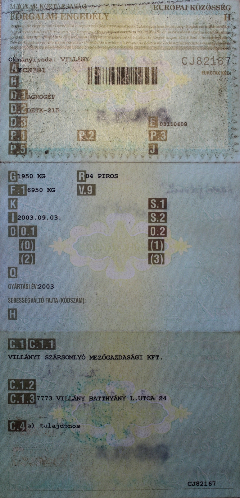 Tartályos pótkocsi - DETK 215 13