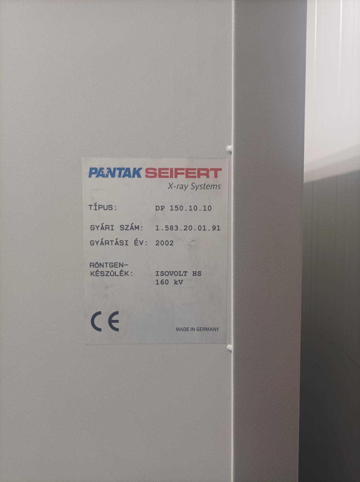 Pantak-Seifert röntgengép 4