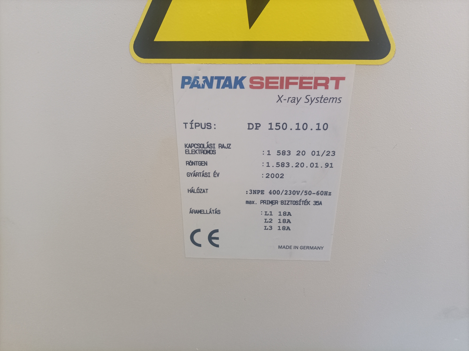 Pantak-Seifert röntgengép 6