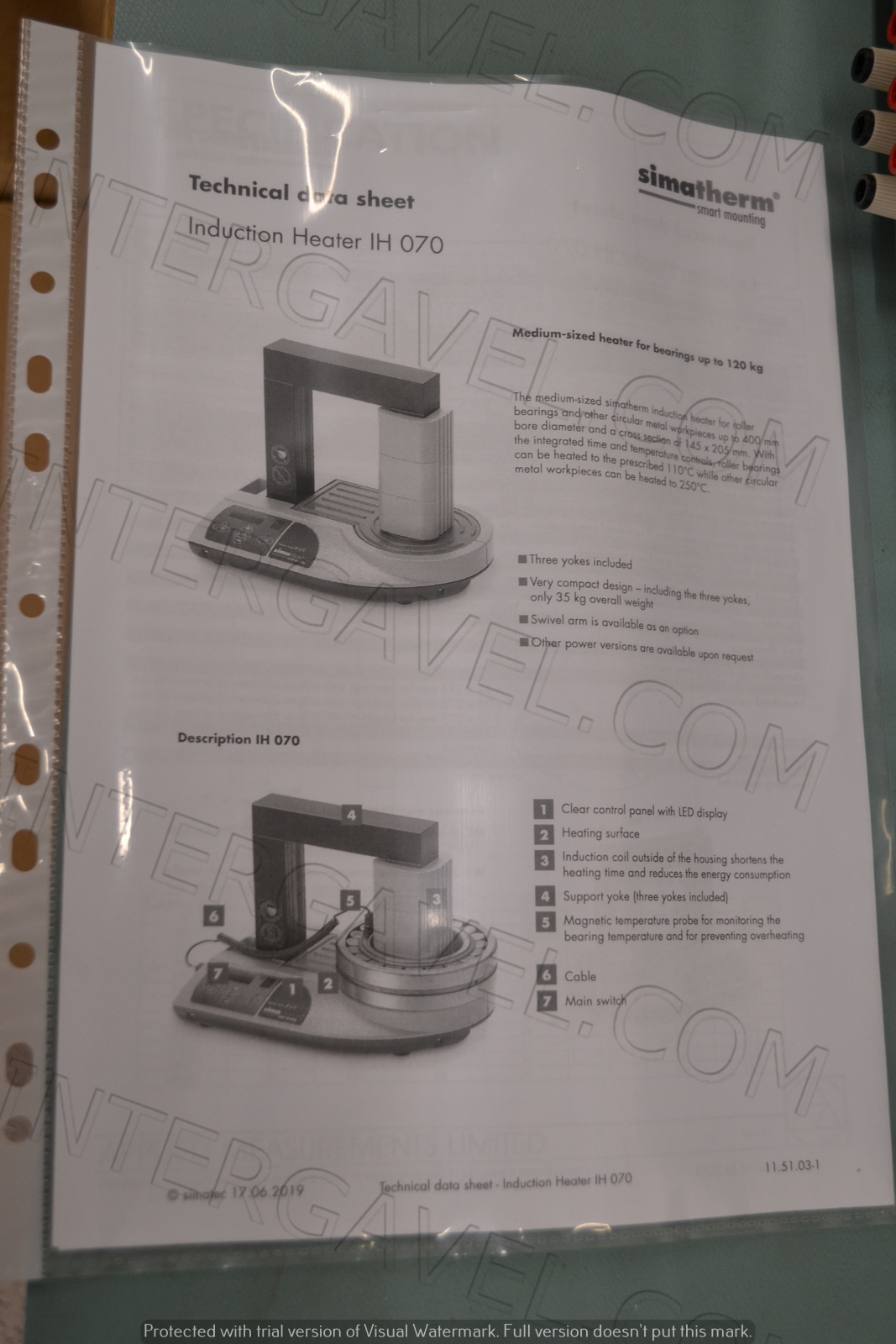 Simatherm indukciós csapágymelegítő 2