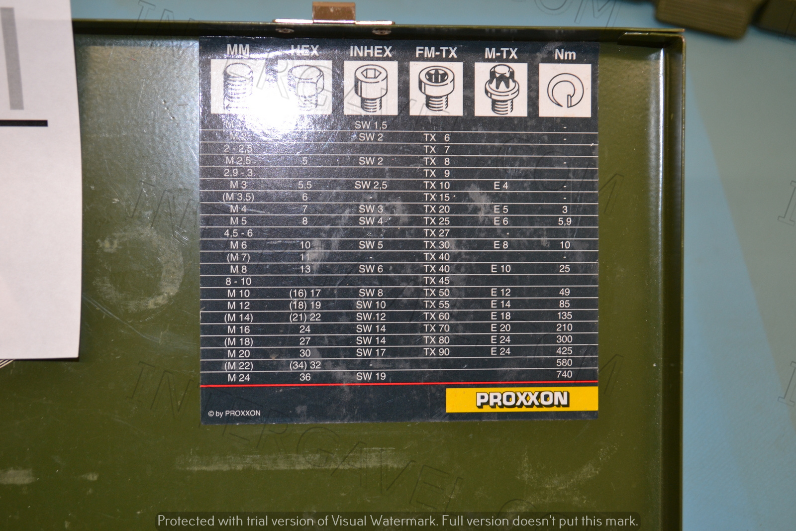 Proxxon racsnis kulcskészlet 3