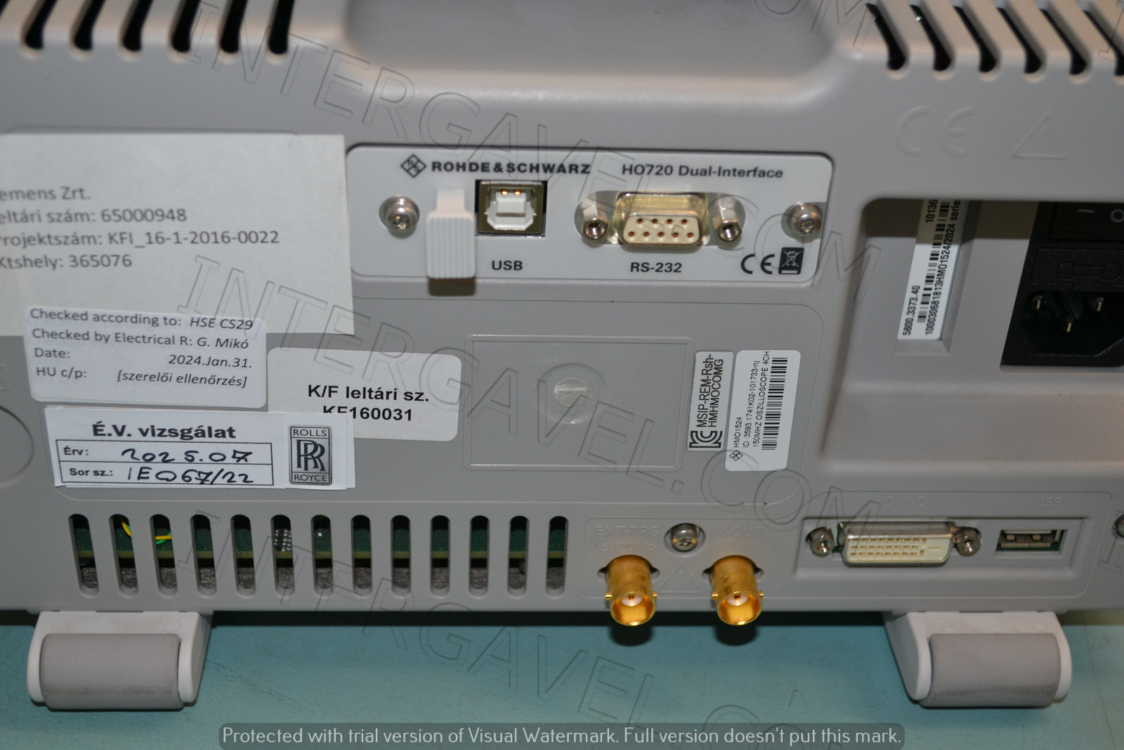 Rohde and Schwarz oszcilloszkóp 5