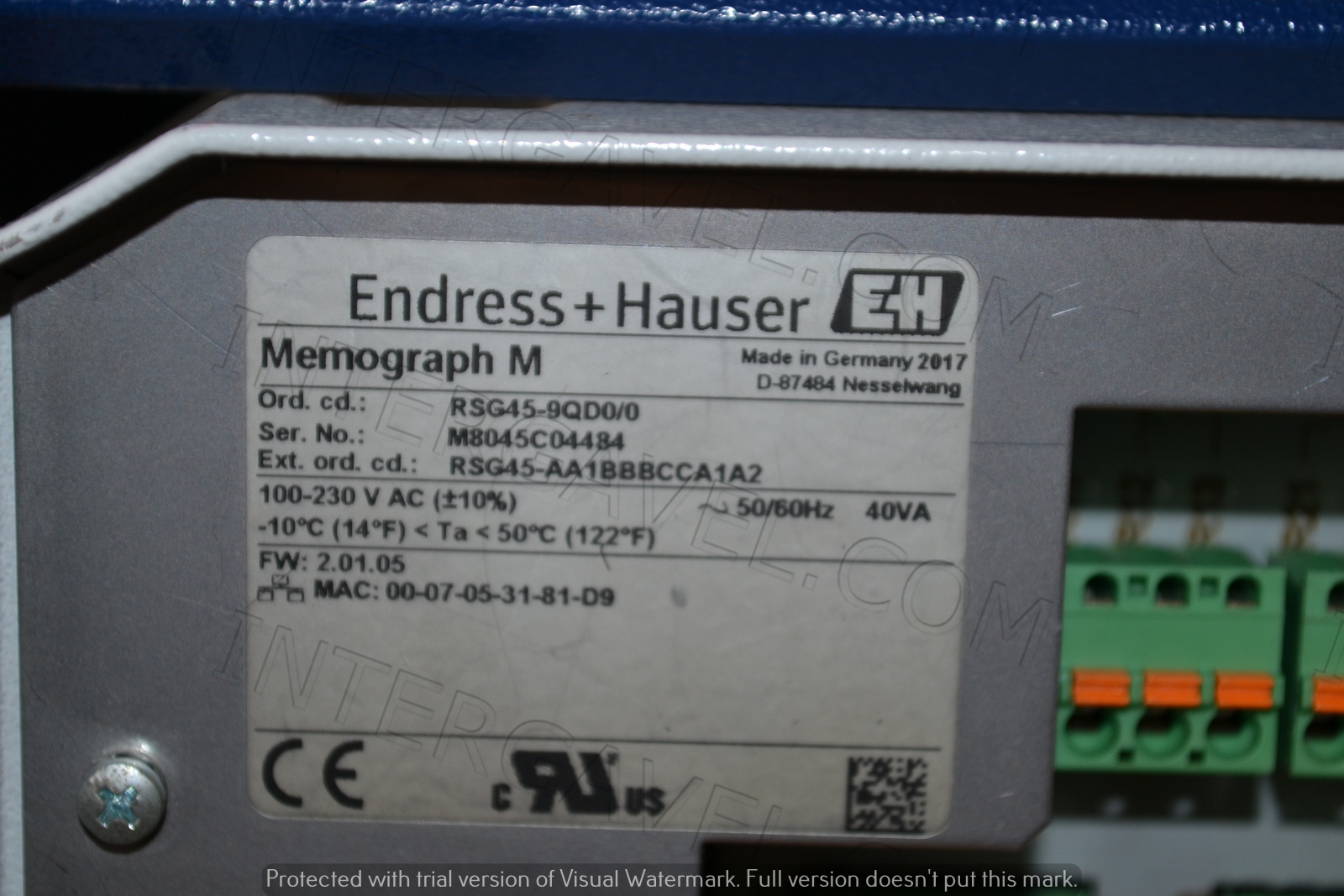 Endress+Hauser digitális adatgyűjtő 4