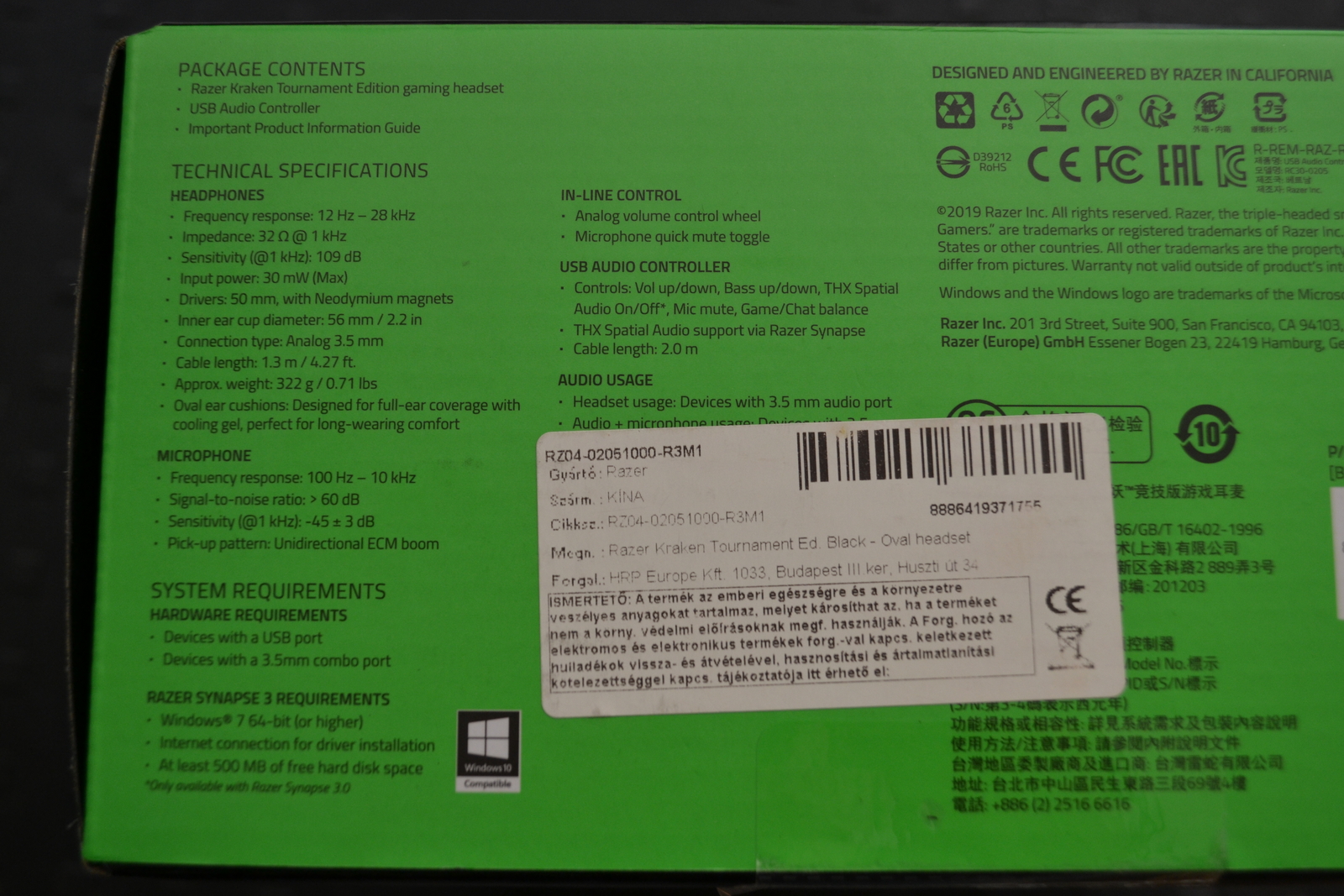 Razer Kraken fejhallgató 4