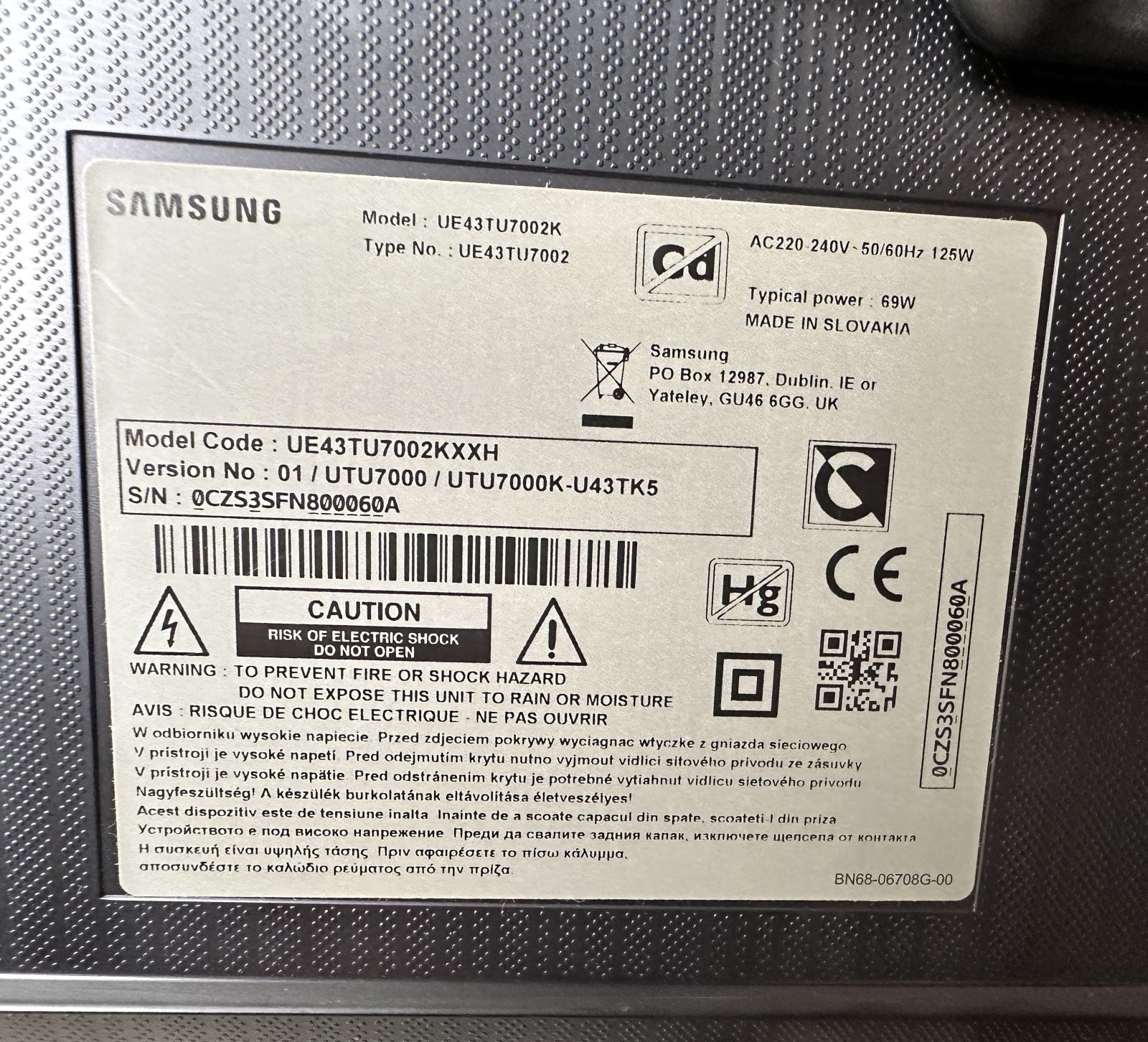 Samsung 43" Crystal UHD 4K Smart TV 3