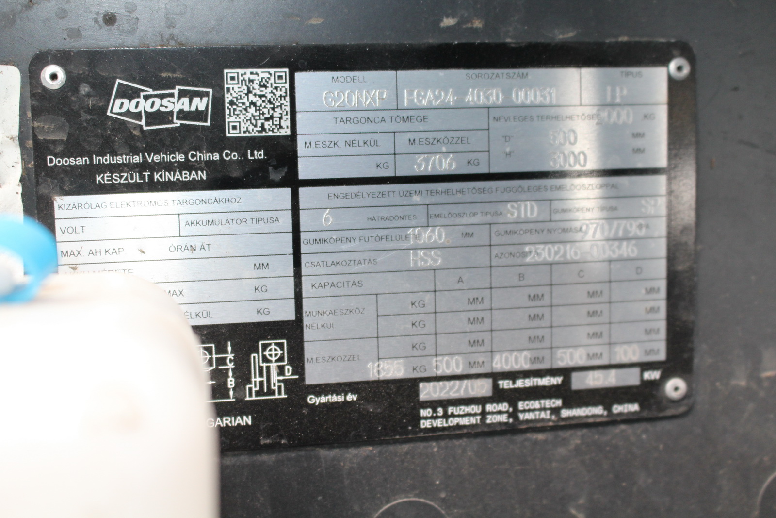 Homlokvillás targonca (gázos) 2