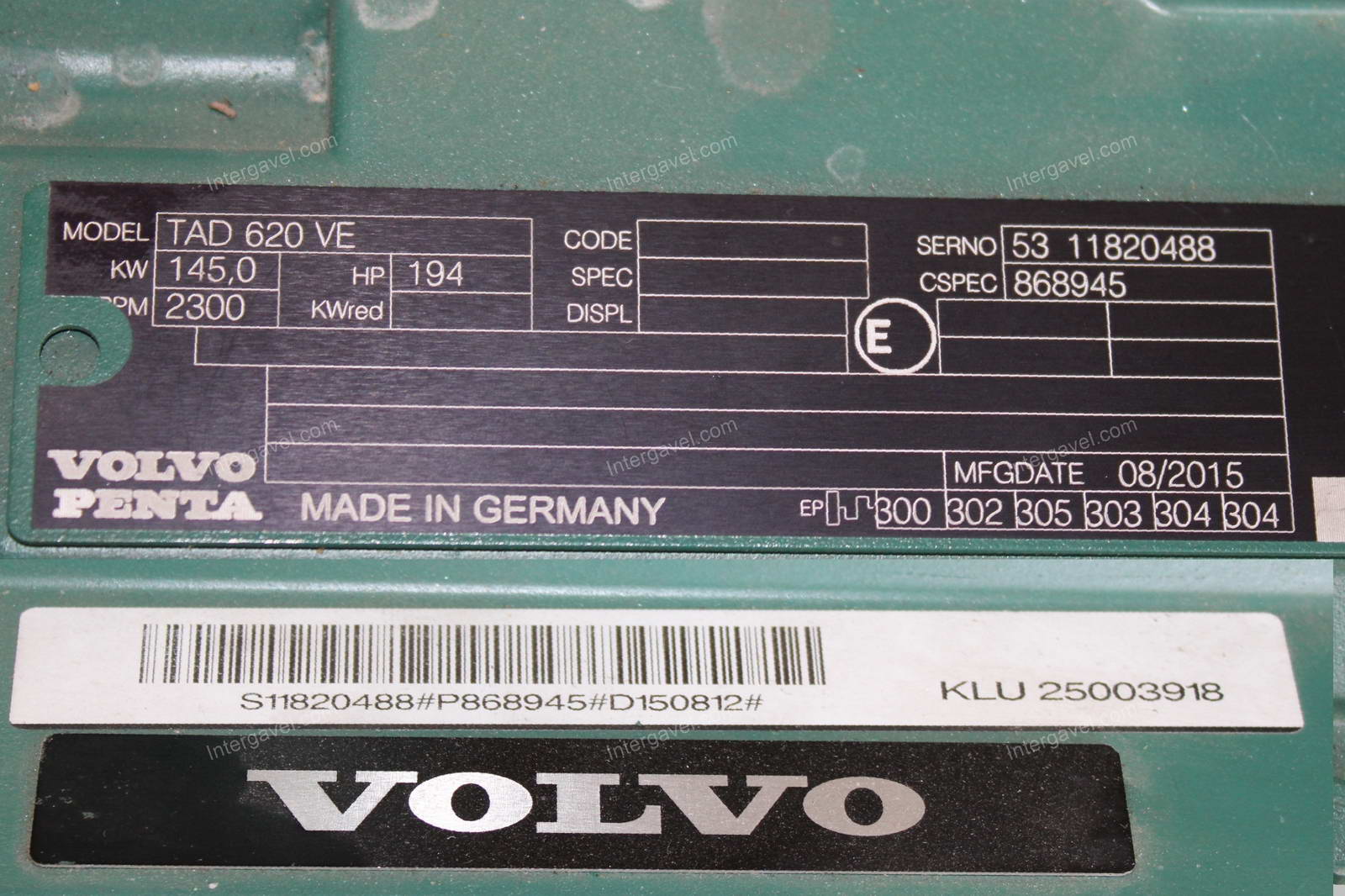 Motor - Volvo, TAD 620 VE 2