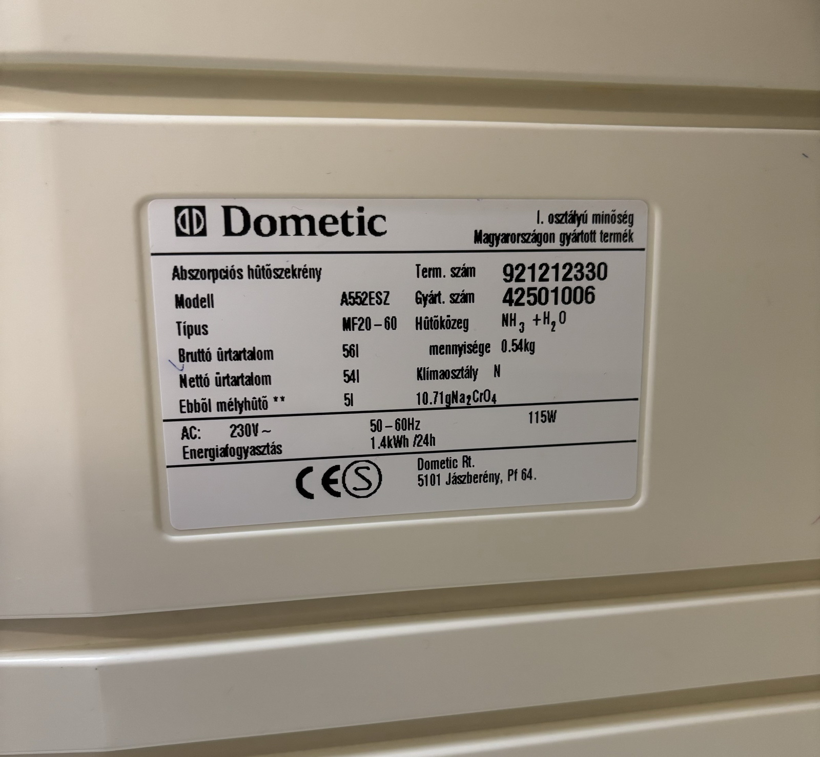 Minibár ( abszorpciós ) 4