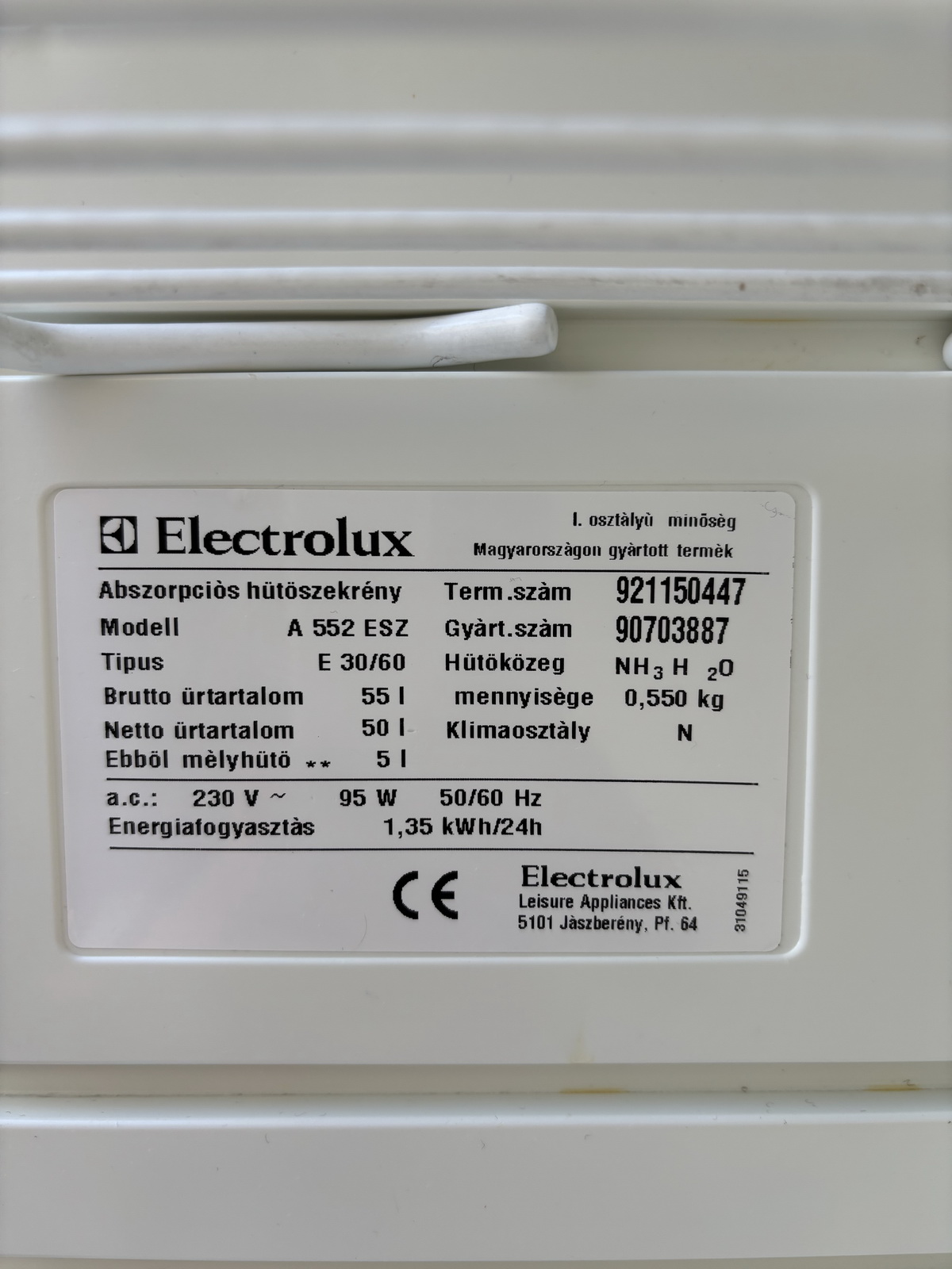 Minibár ( abszorpciós ) 4