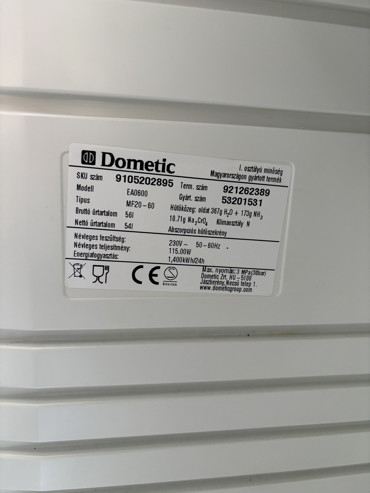 Minibár ( abszorpciós ) 4