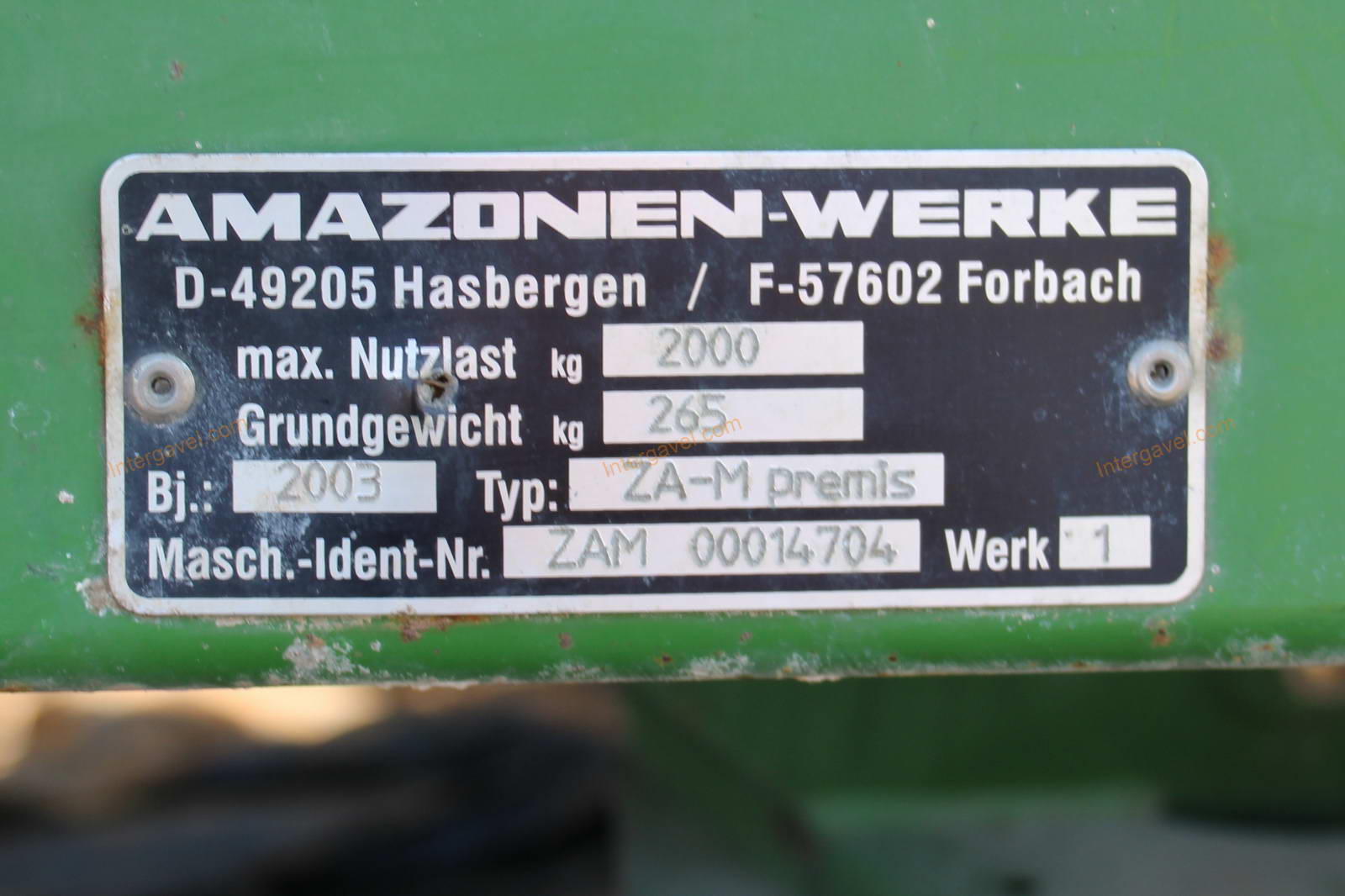 Műtrágyaszóró - Amazone, ZA-M Premis 2