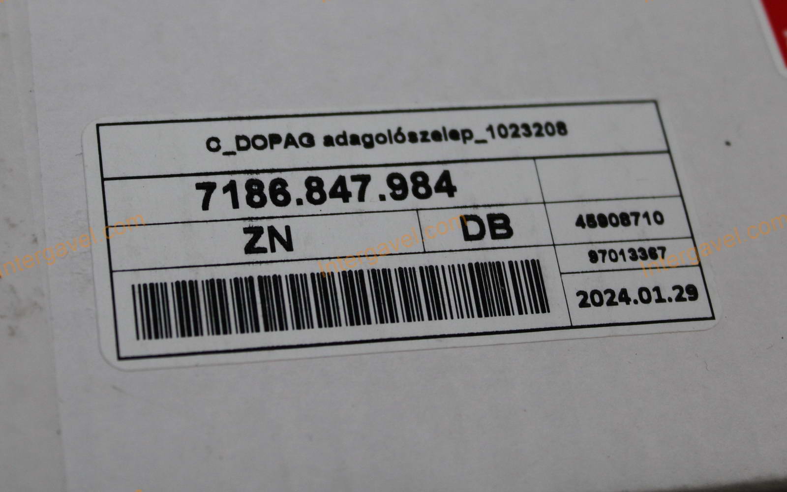 Vegyes alkatrészek - Dopag 19