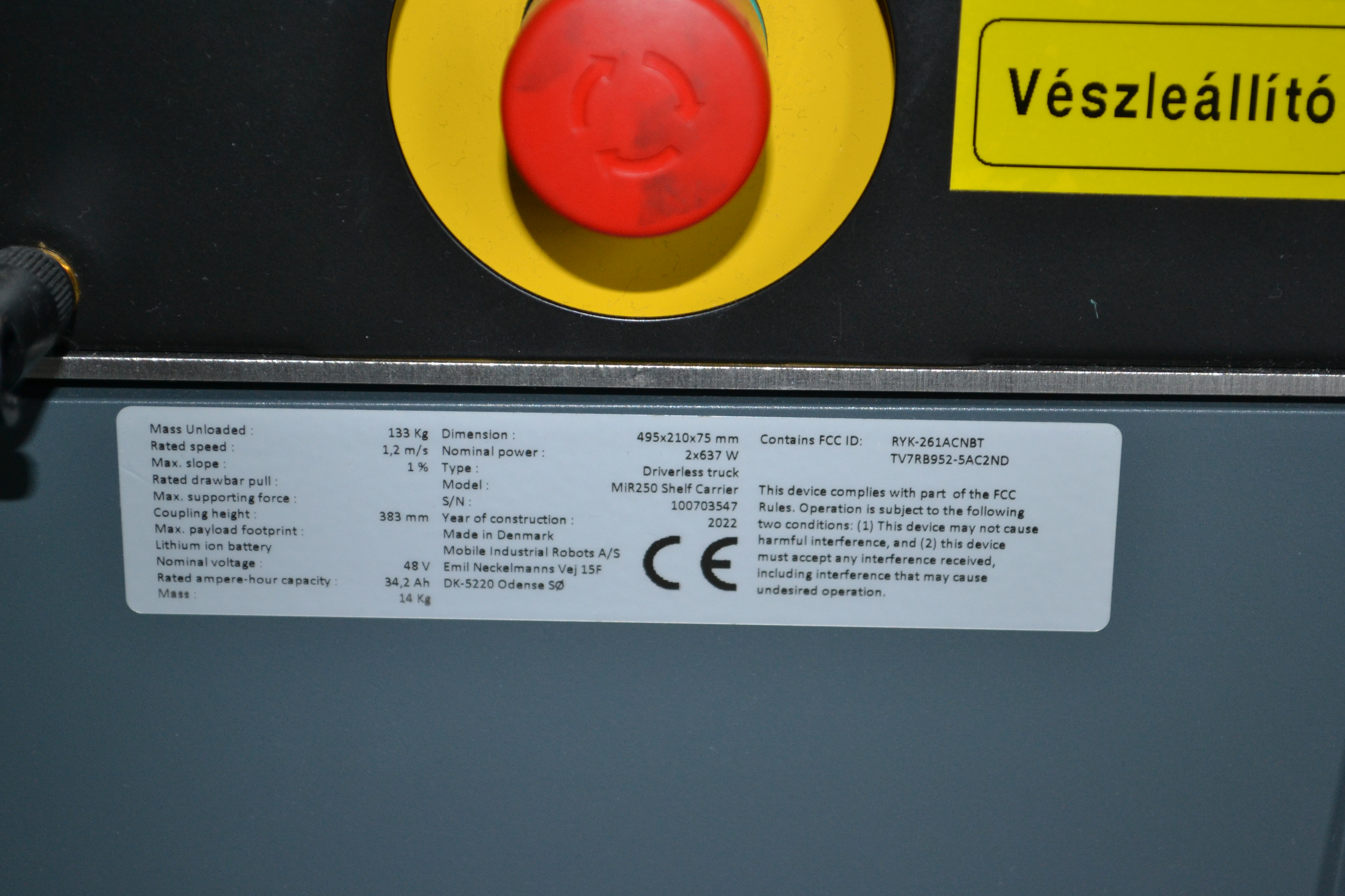 VEP MIR 250 szállító robot 6