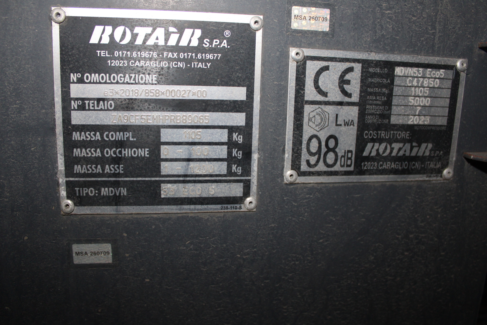 Dízel légkompresszor Rotair MDVN 53 ECO 5 2