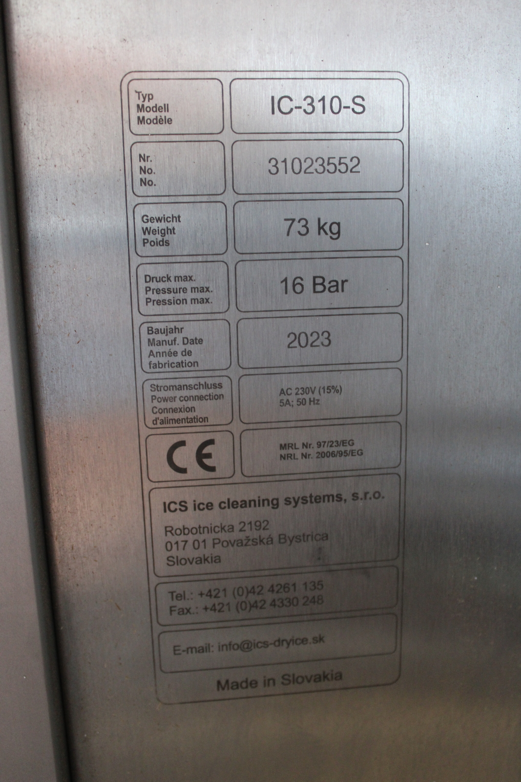 Csiszolószóró gép IC 310S Plus+PAM-01 2