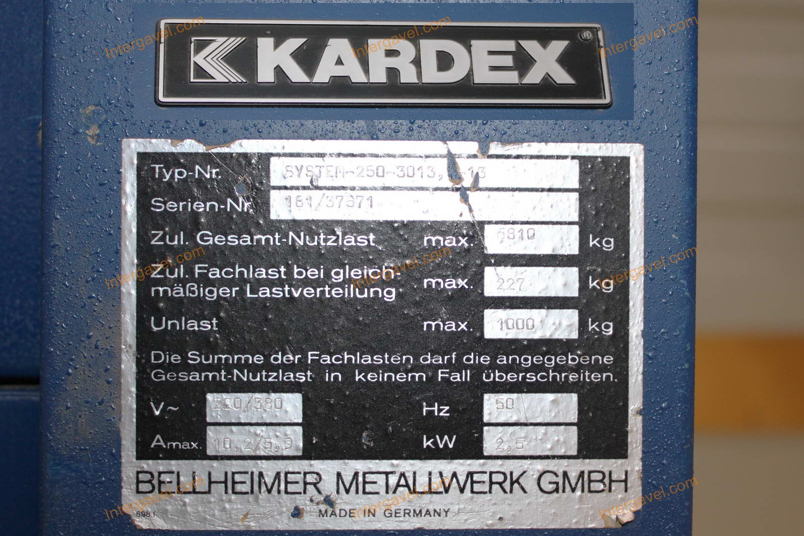 Automata polc - Bellheimer, Kardex System-250-3013, - 13 2